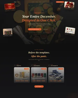 Festive eCommerce Holiday Campaign Landing Page Template