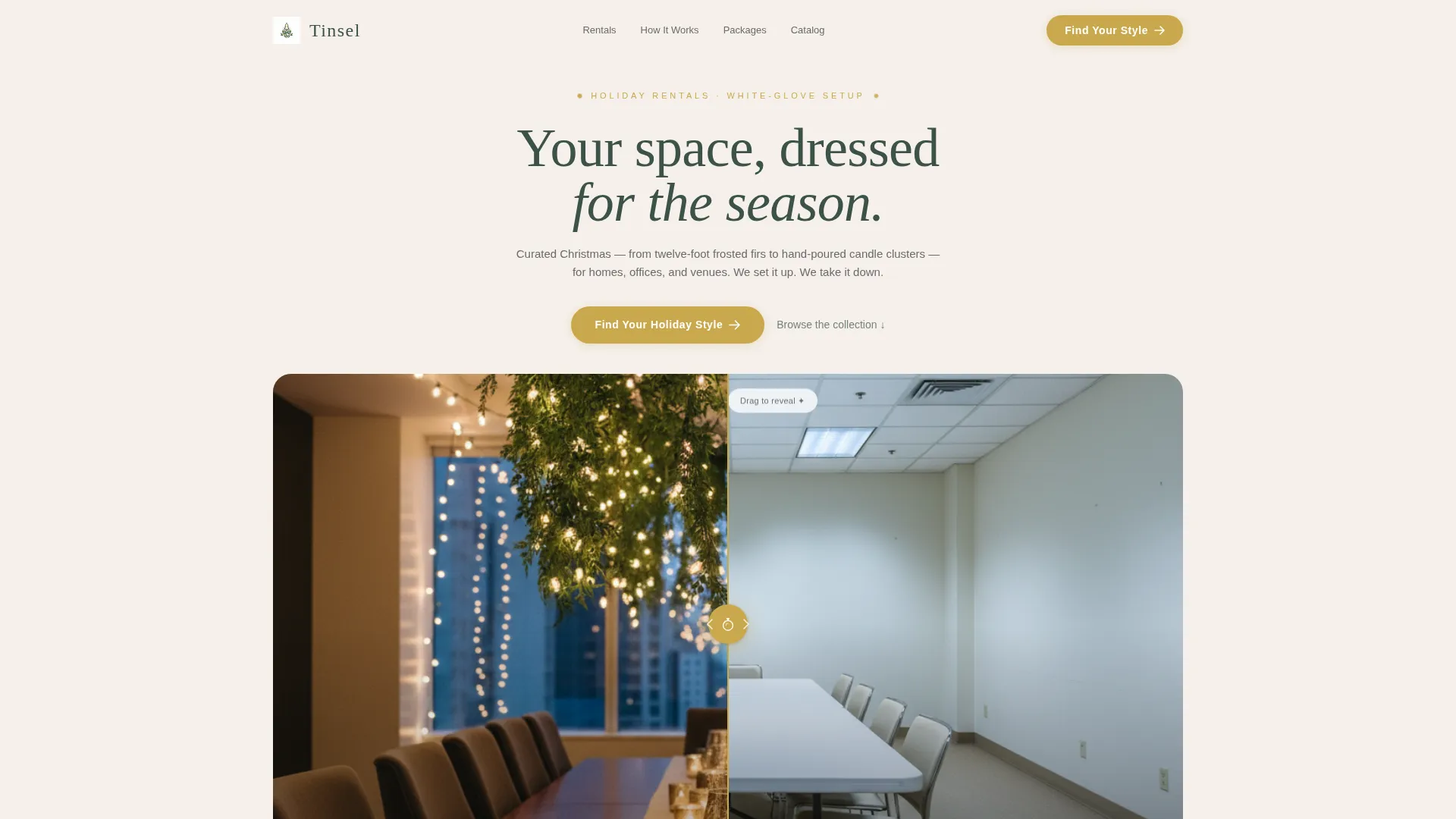 Luxe Christmas Rental Landing Page Template