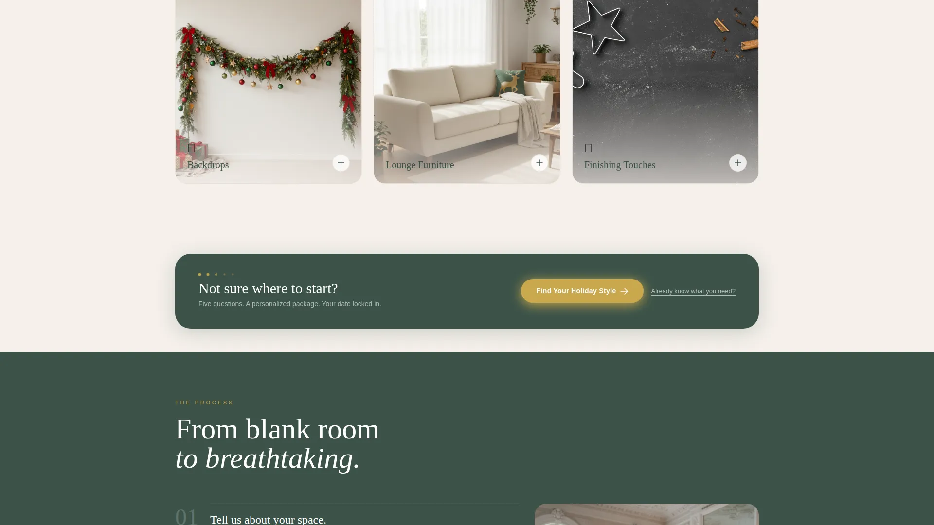 Luxe Christmas Rental Landing Page Template