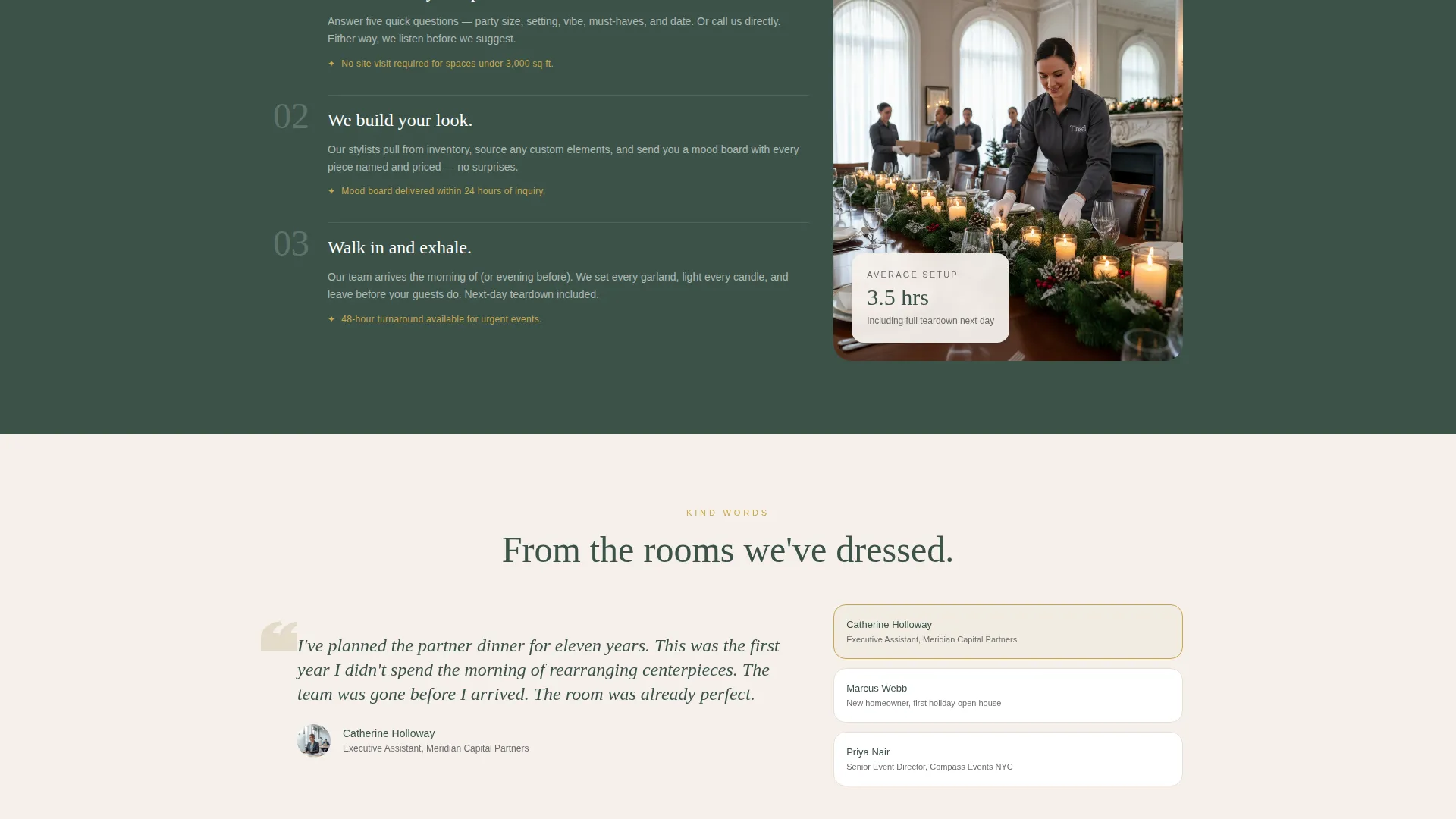 Luxe Christmas Rental Landing Page Template