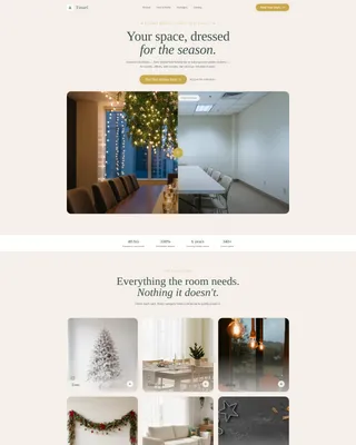 Luxe Christmas Rental Landing Page Template