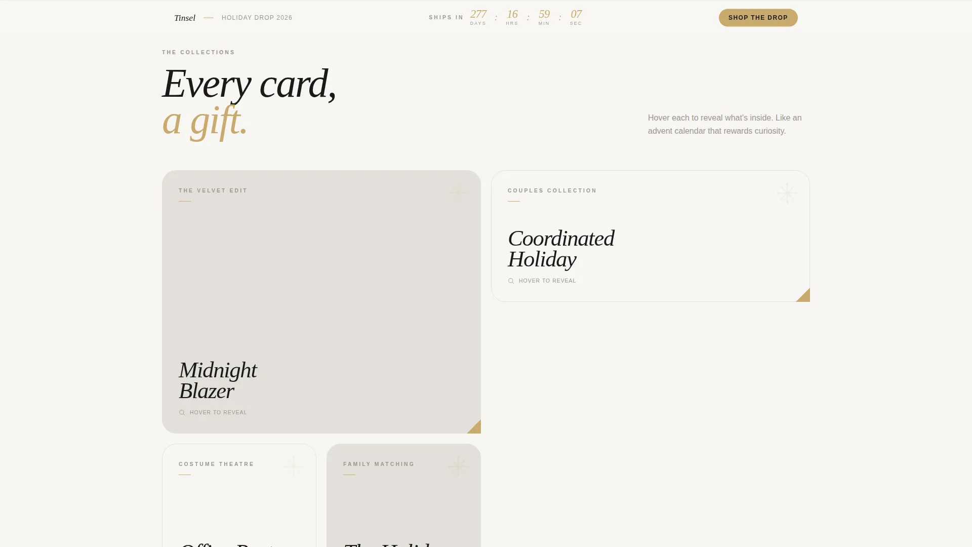 Elegant Christmas Landing Page Template
