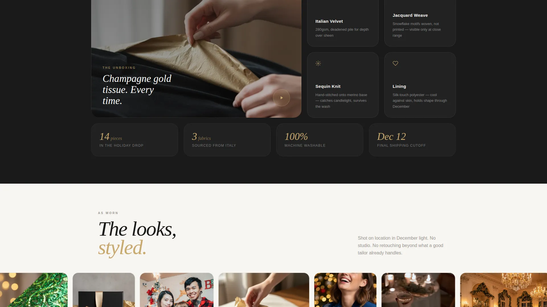 Elegant Christmas Landing Page Template