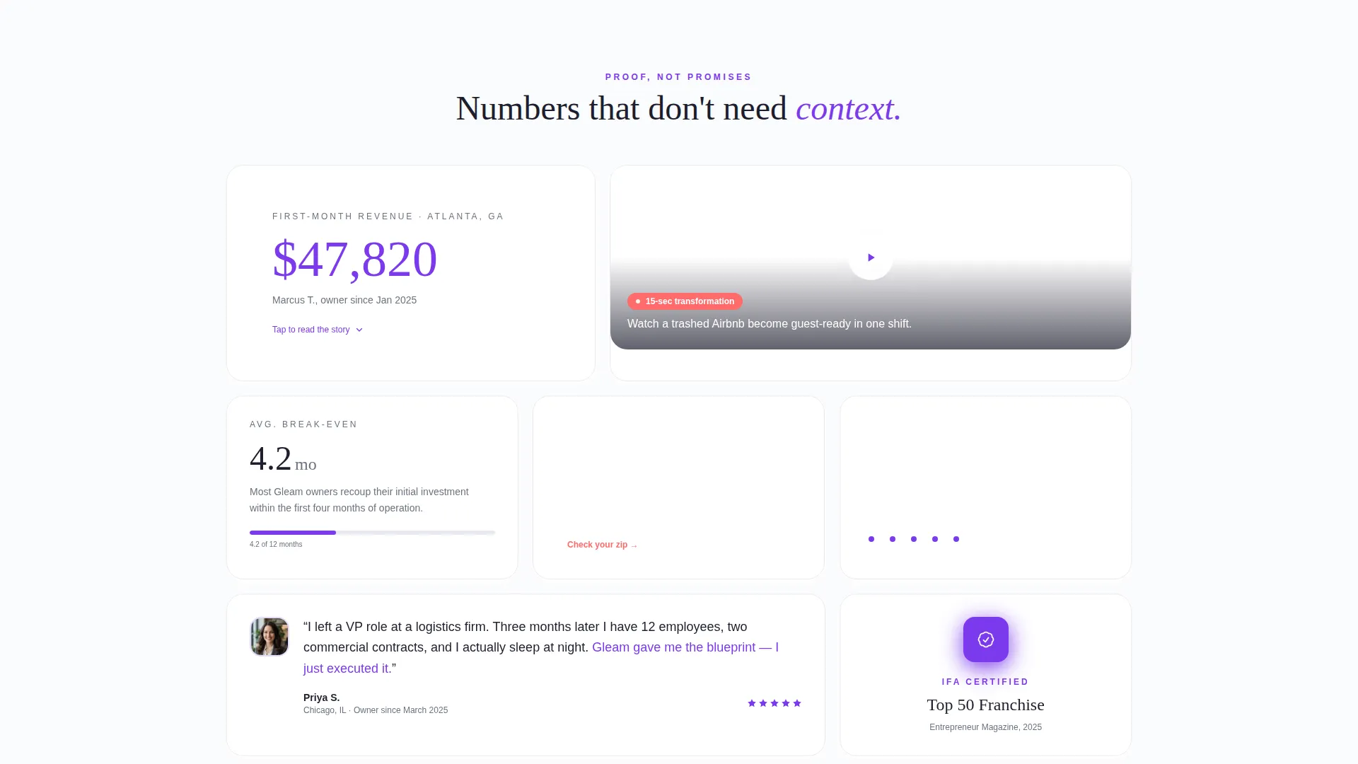 Cleaning Franchise Landing Page Template