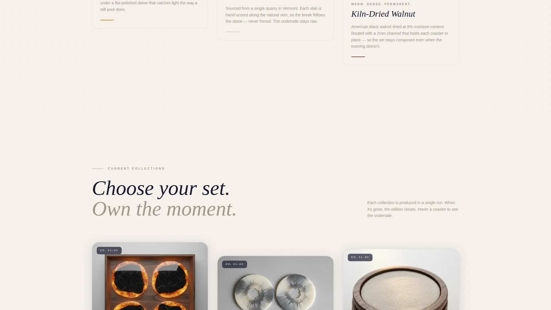 Specialist Coasters & Barware Store Professional Website Template