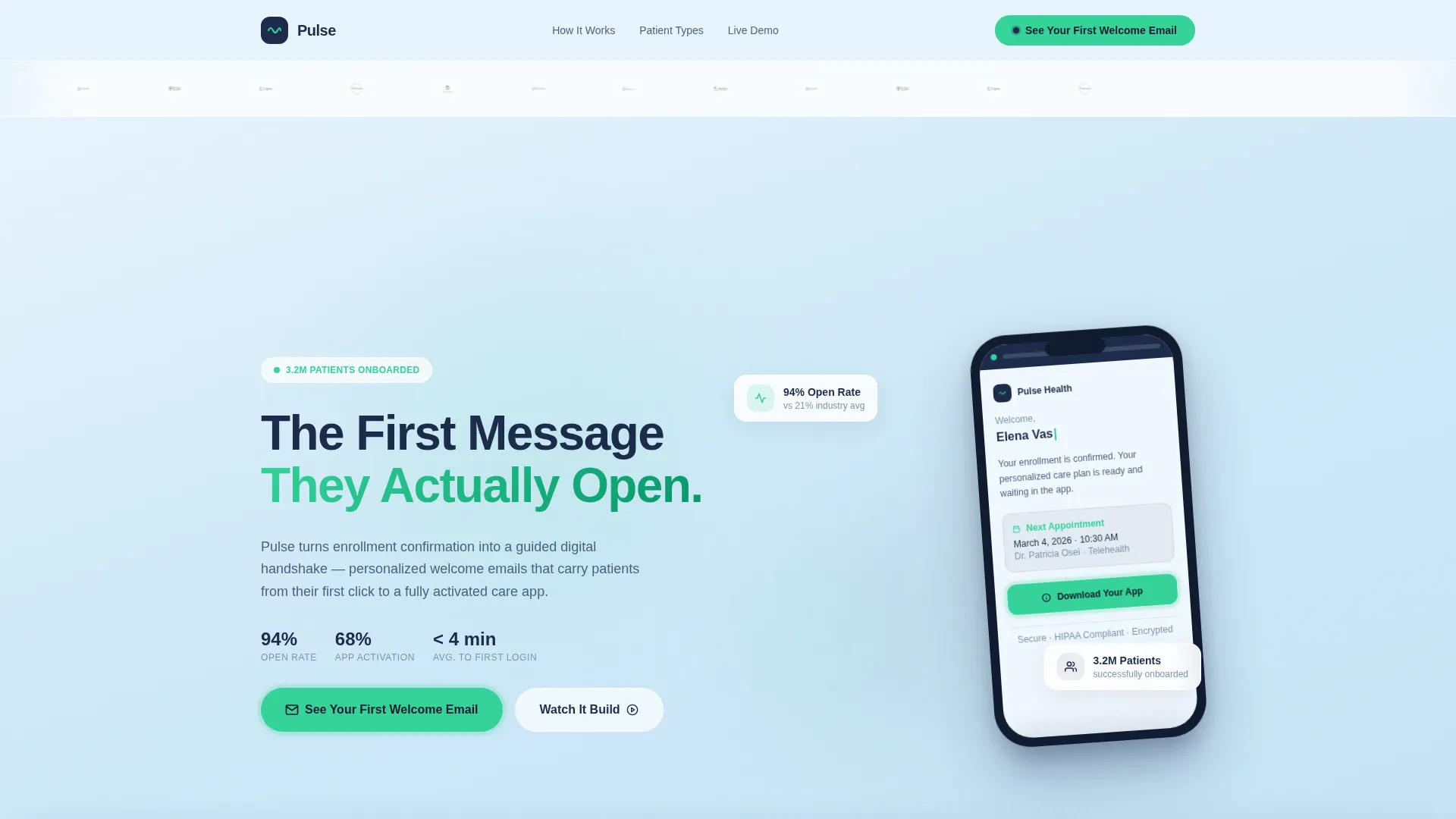 Healthcare Email Marketing Specialist Professional Website Template