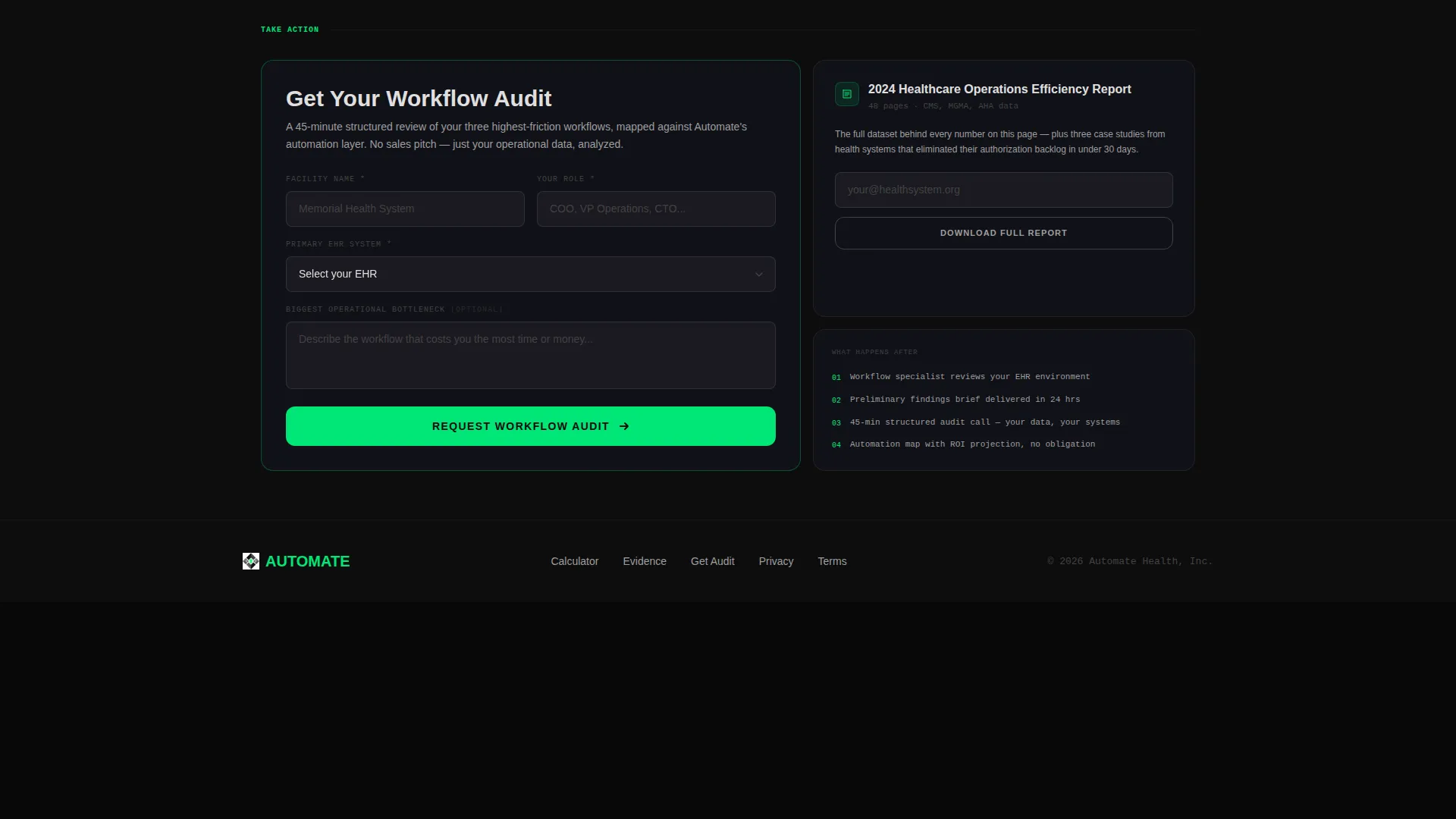 Healthcare Software Premium Cost Calculator Website Template