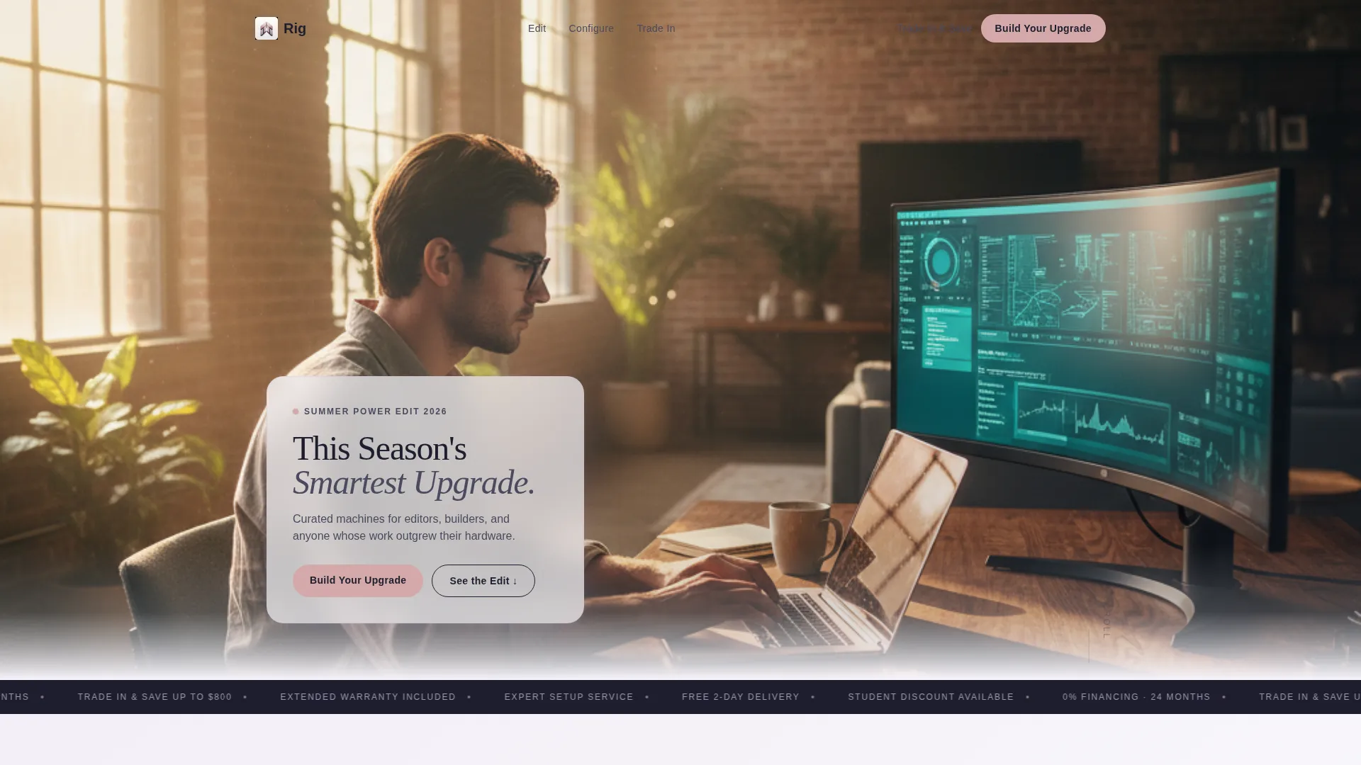 Luxe Computer & Laptop Store Landing Page Template