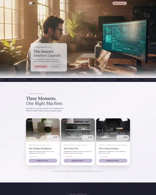 Luxe Computer & Laptop Store Landing Page Template