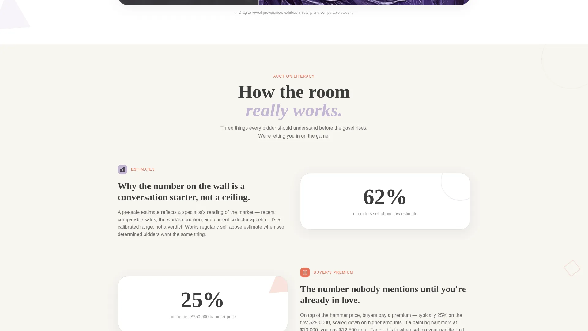 Art Auction Landing Page Template with Quiz