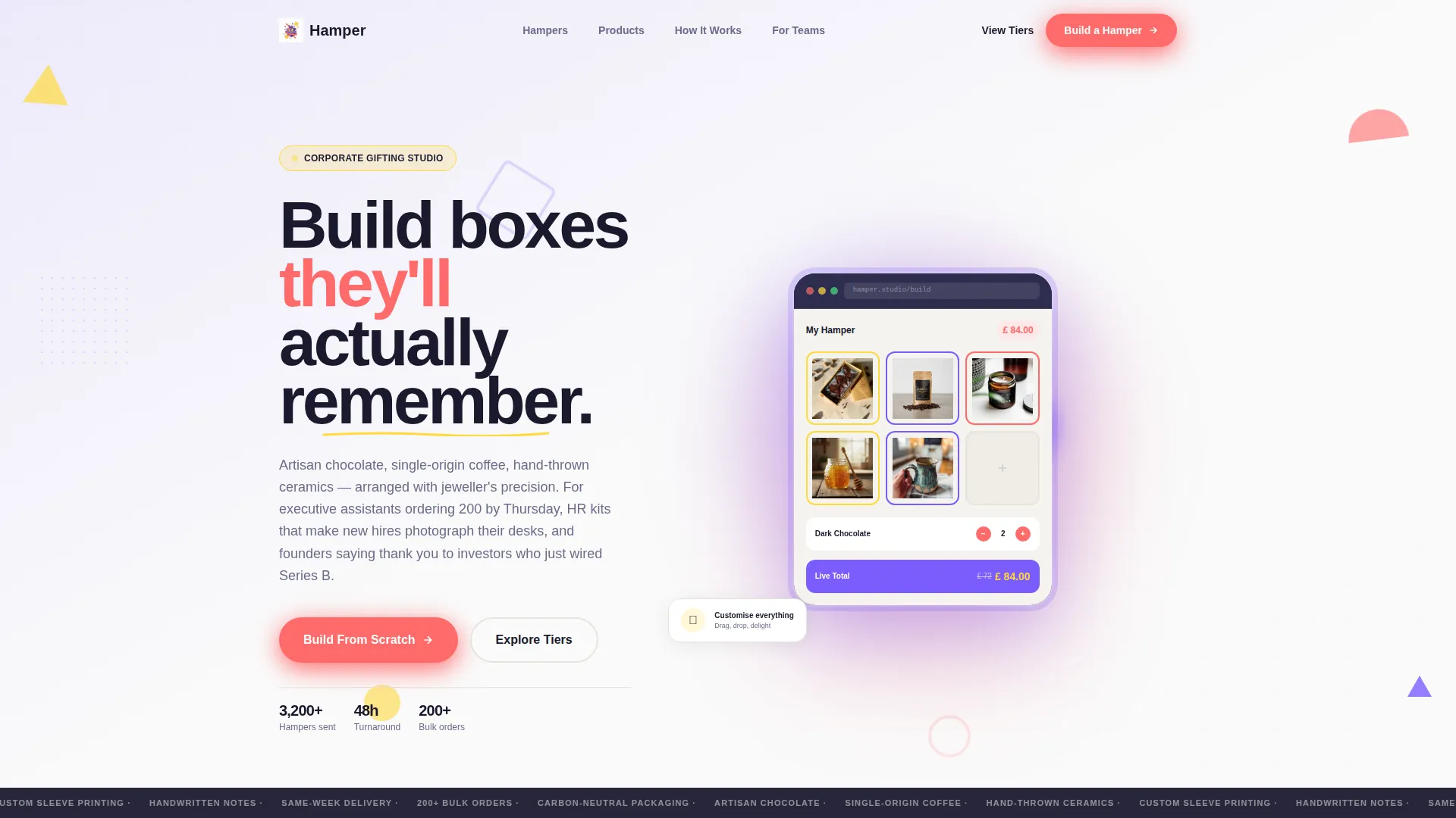 Specialist Gift & Specialty Store Pricing & Packages Website Template