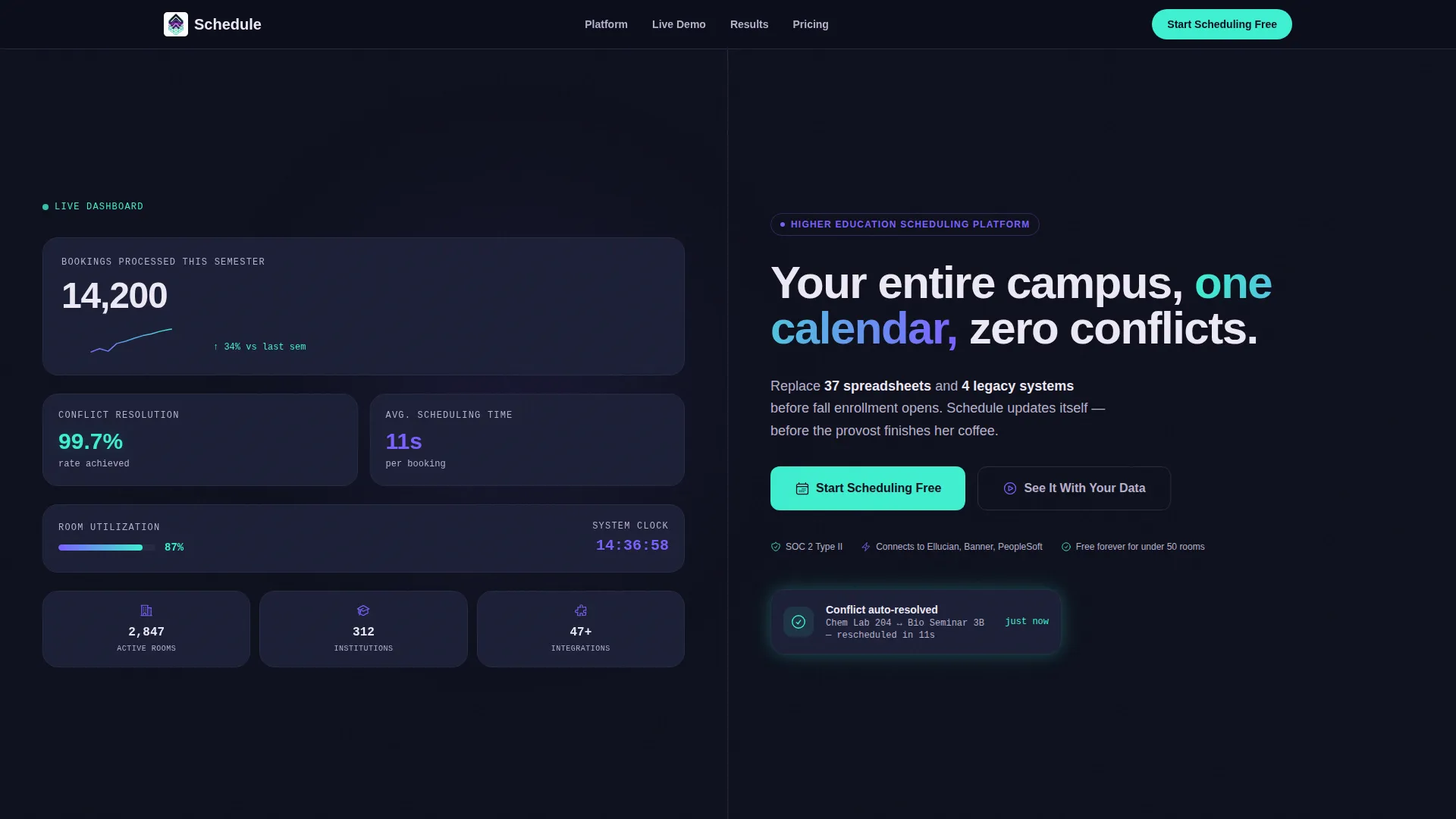 Higher Education Digital Presence Booking Website Template