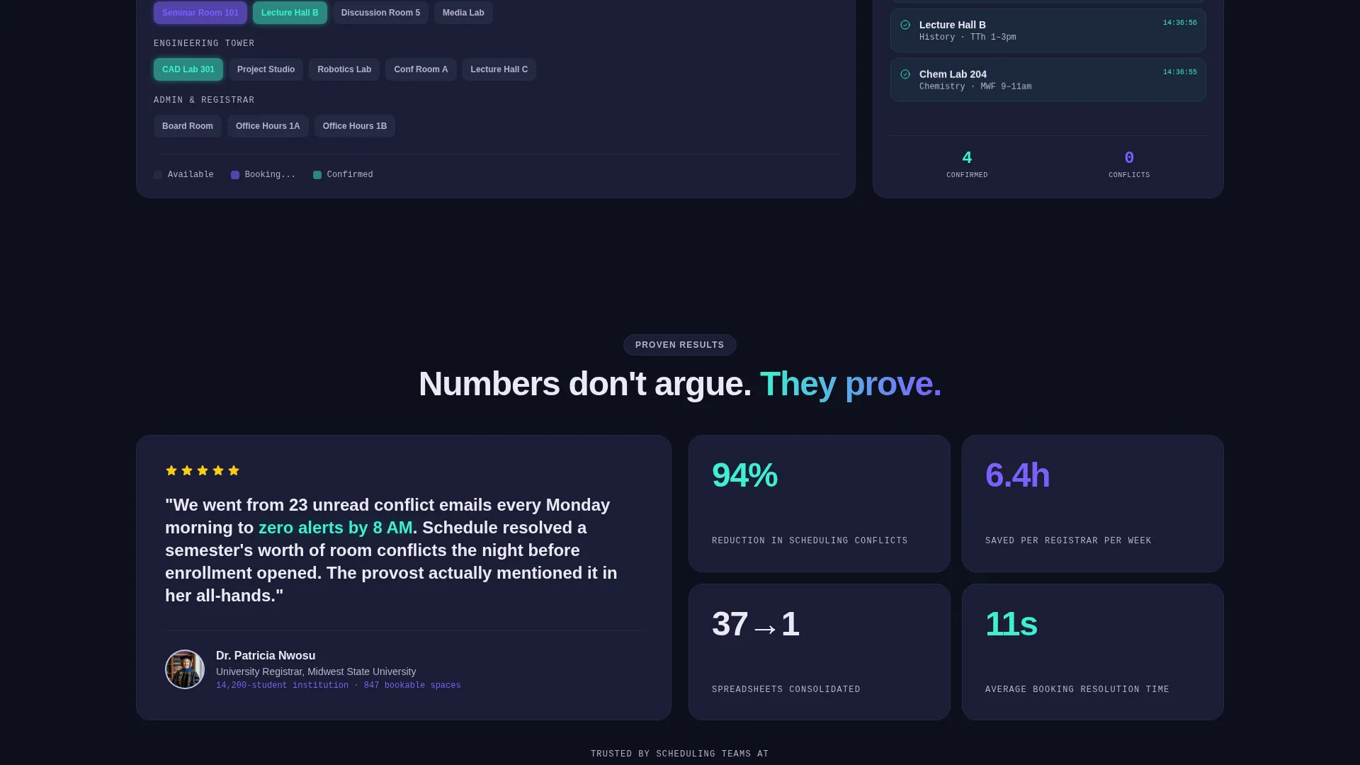 Higher Education Digital Presence Booking Website Template