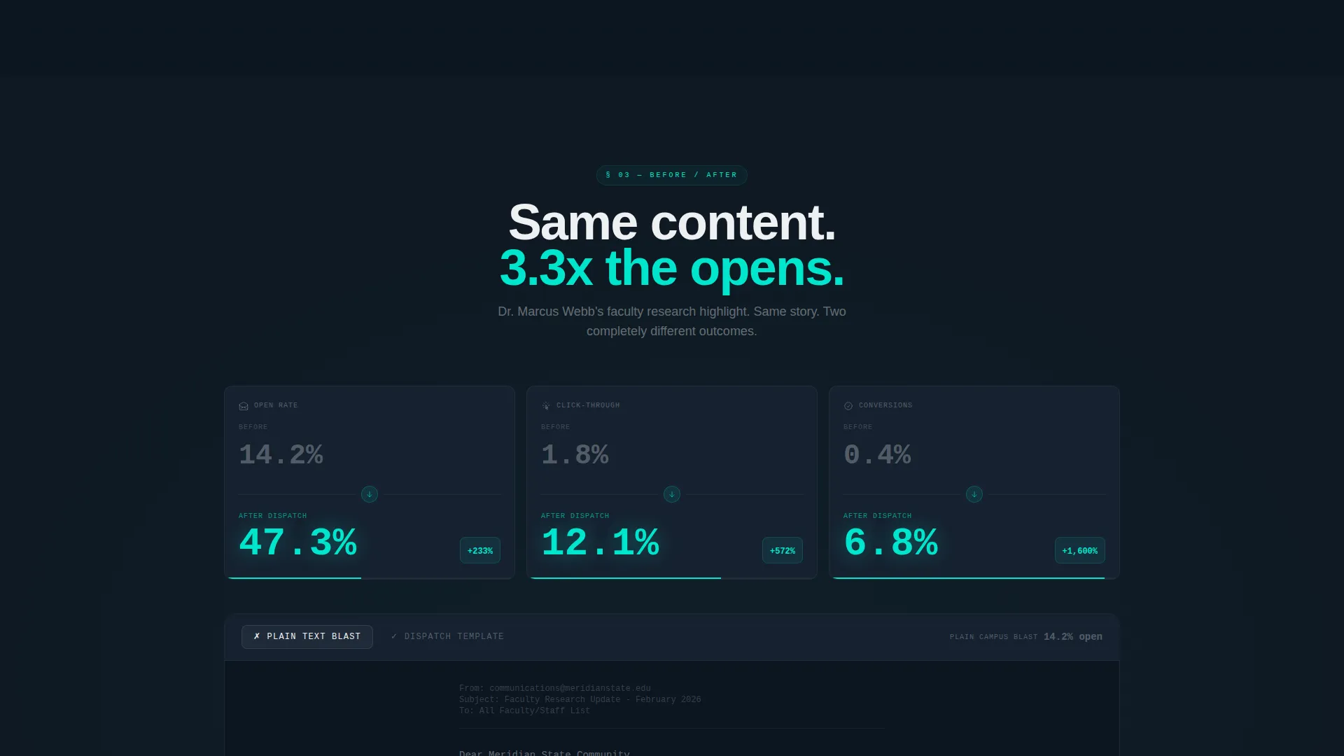 Higher Education Digital Presence Portfolio Website Template