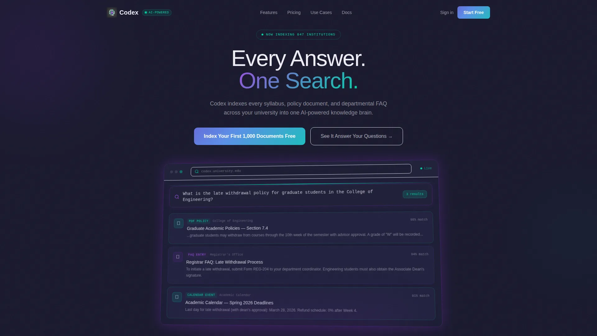 Higher Education Digital Presence Directory Website Template