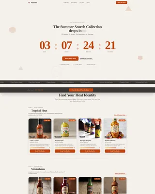 Craft Hot Sauce Artisan Landing Page Template