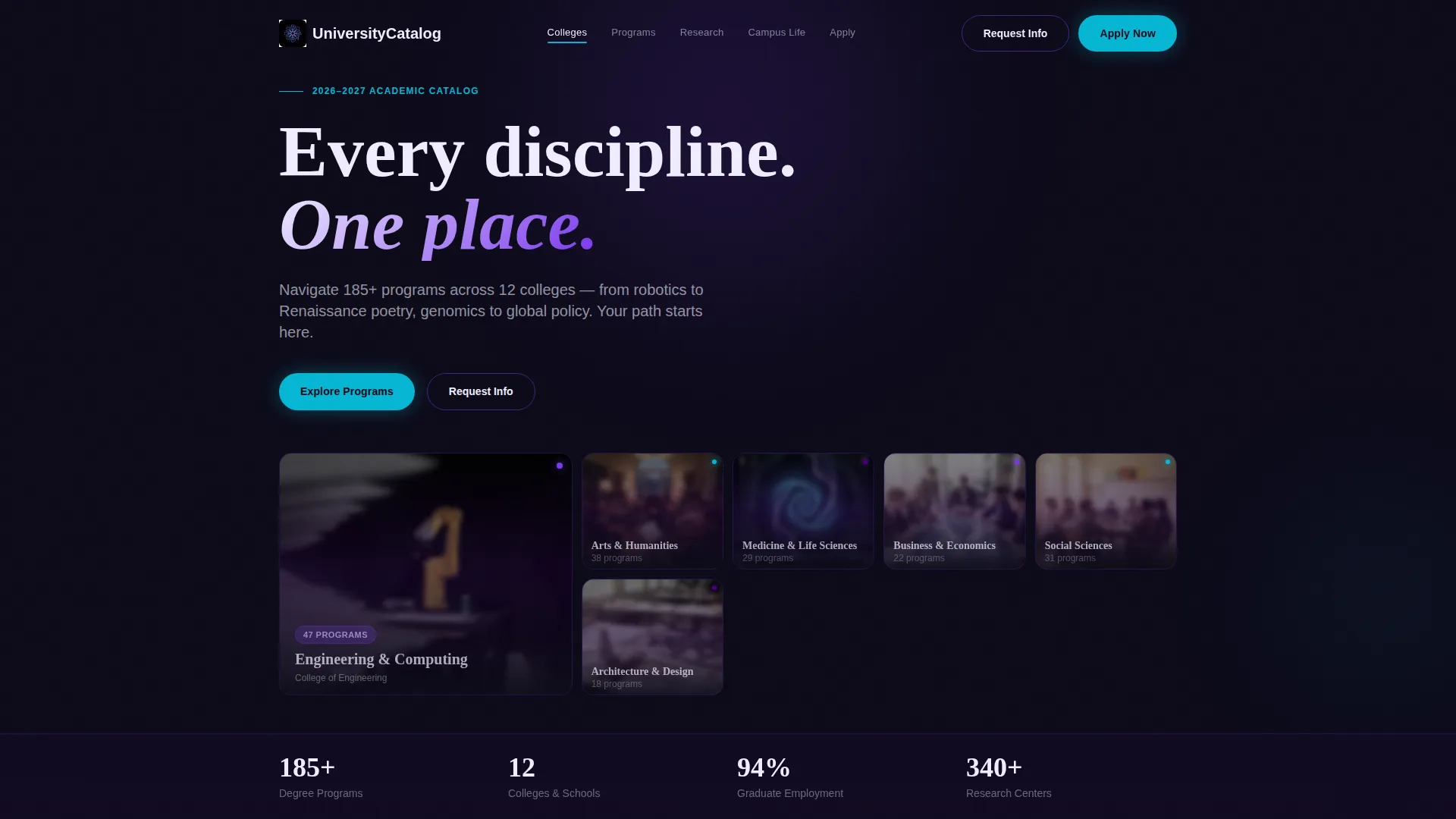 Higher Education Digital Presence Professional Website Template