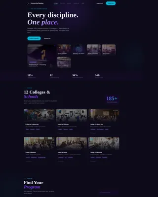 Higher Education Digital Presence Professional Website Template