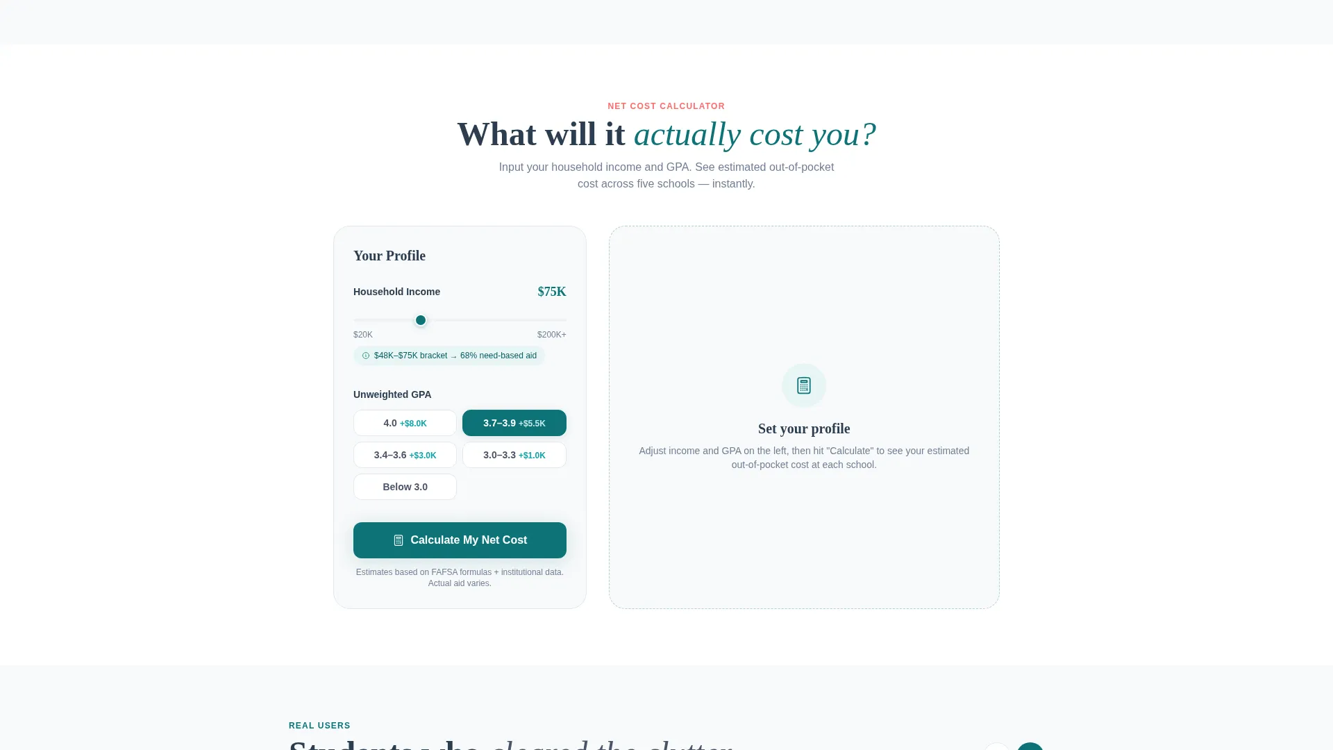 Higher Education Comparison Landing Page Template