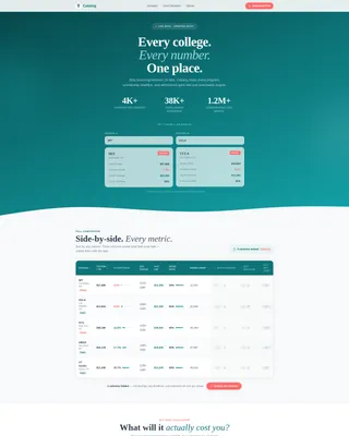 Higher Education Comparison Landing Page Template