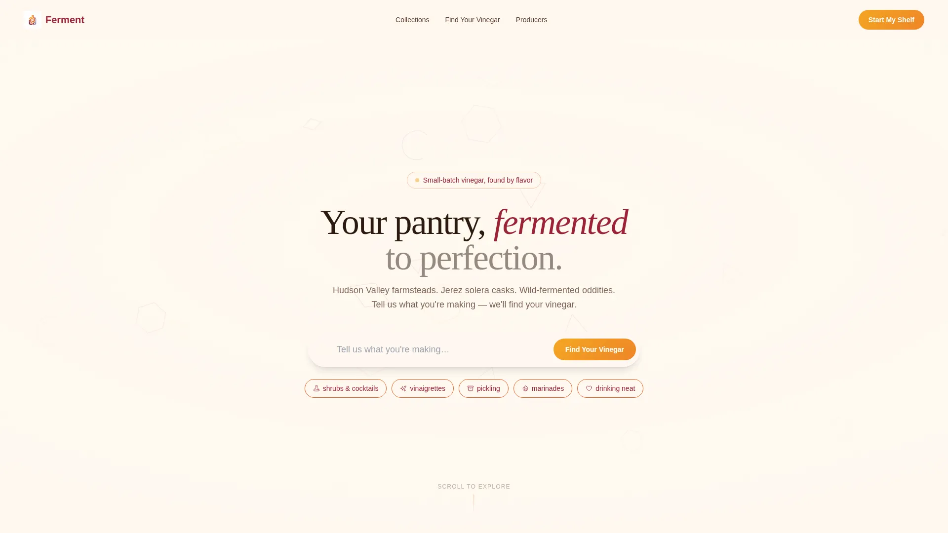 Artisan Vinegar Landing Page Template