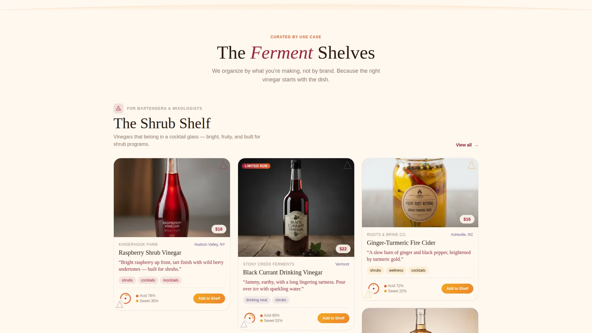 Artisan Vinegar Landing Page Template