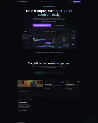Campus Store Bento Grid Landing Page Template