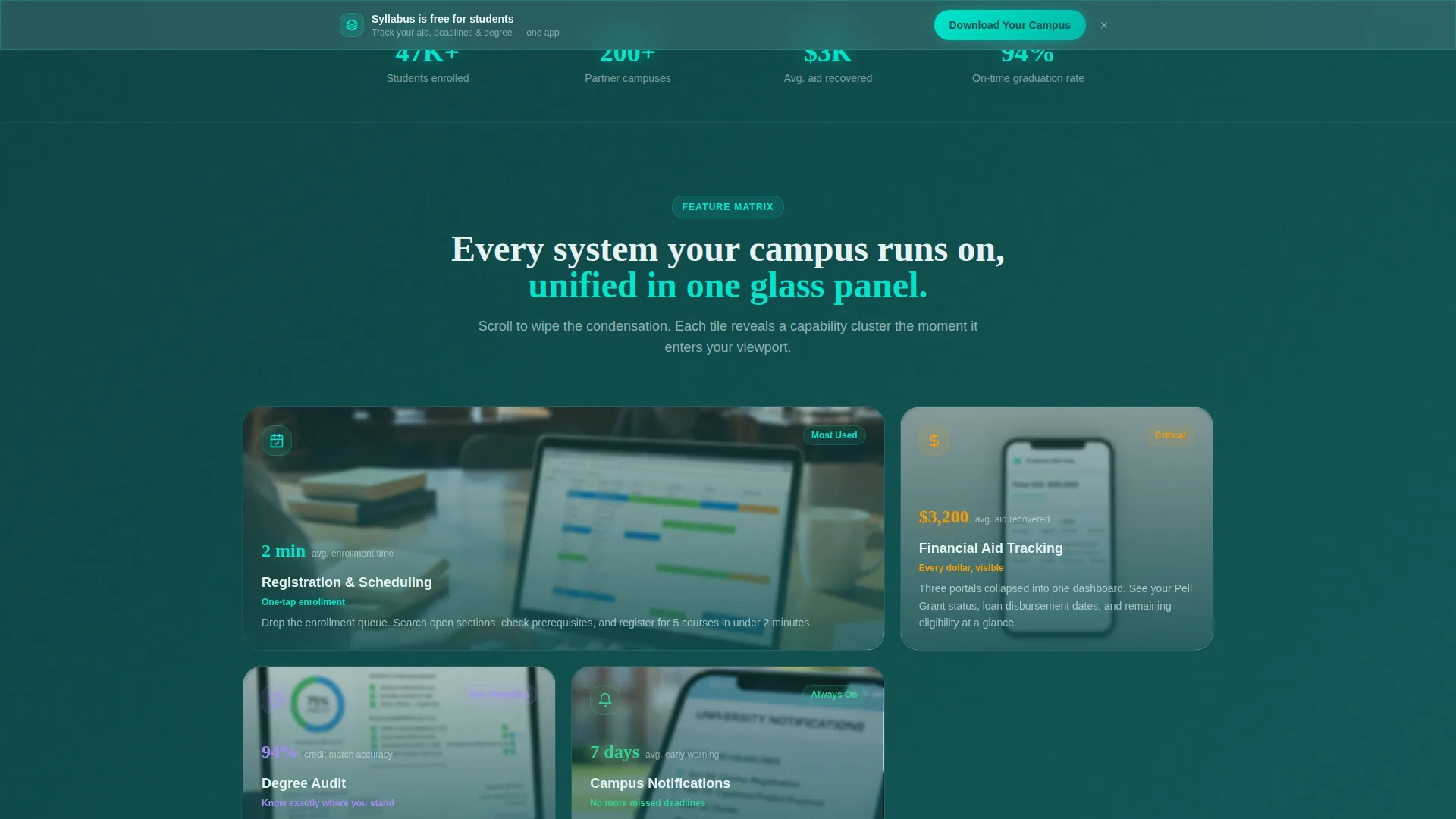 Higher Education App Landing Page Template