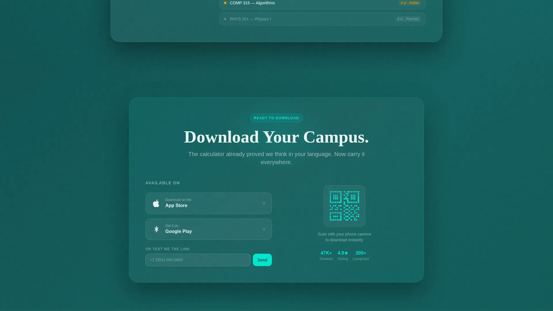 Higher Education App Landing Page Template