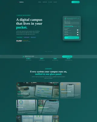 Higher Education App Landing Page Template