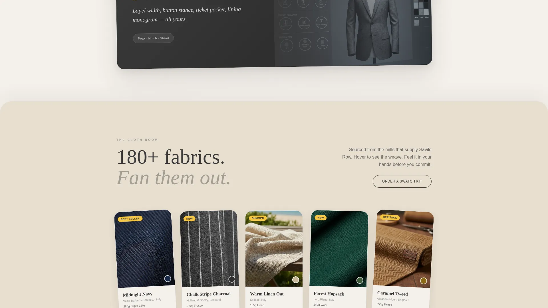 Bespoke Tailoring Landing Page Template