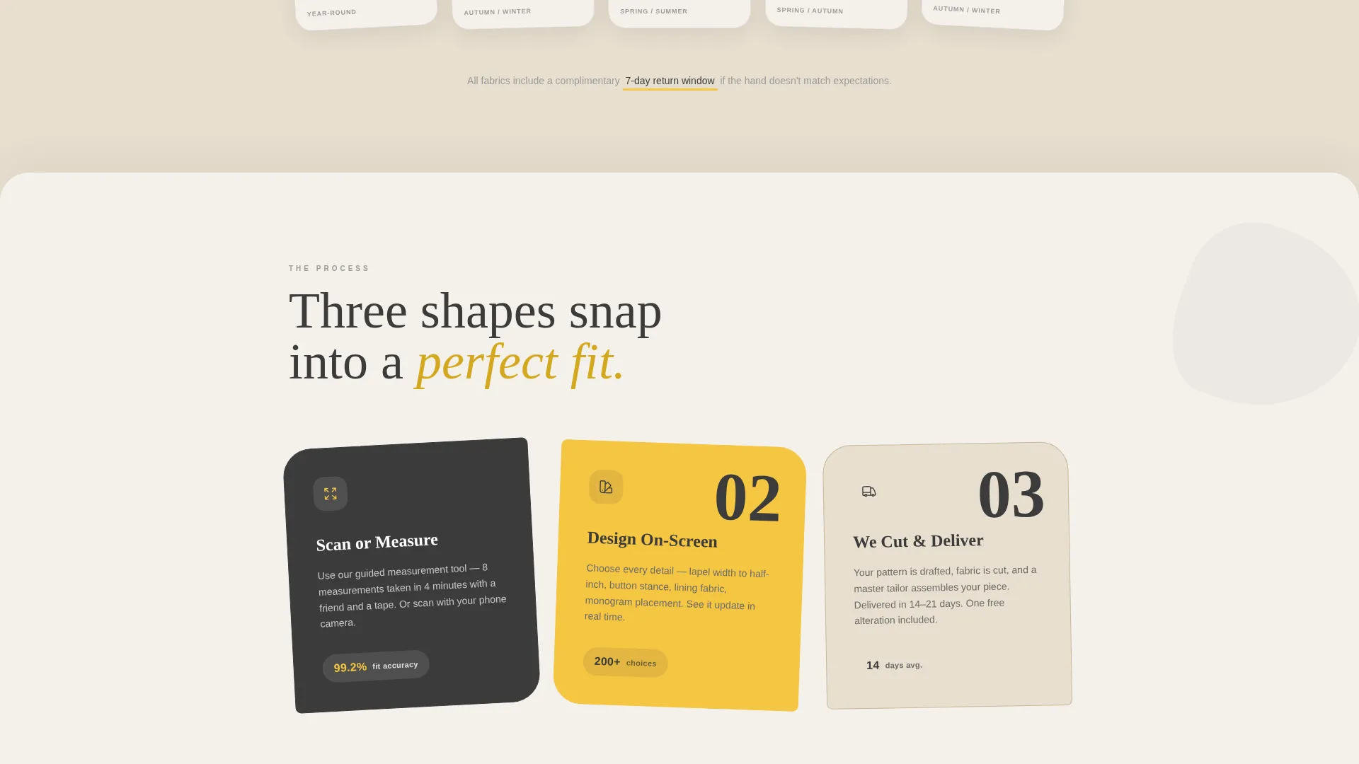 Bespoke Tailoring Landing Page Template