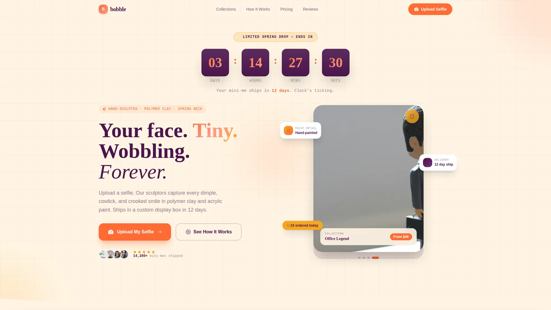 Playful Custom Figurine Landing Page Template