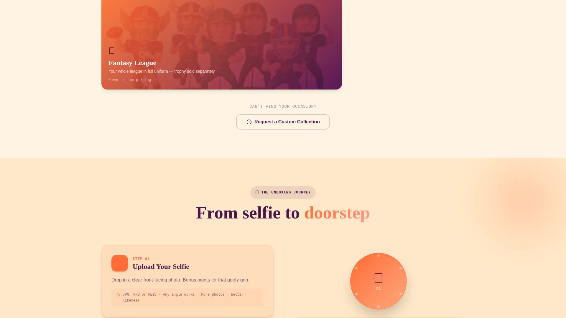 Playful Custom Figurine Landing Page Template