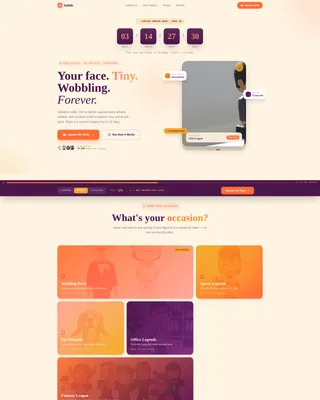 Playful Custom Figurine Landing Page Template