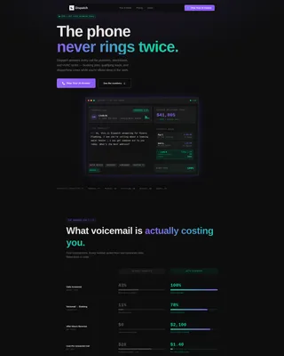 AI Receptionist Landing Page Template for Home Services