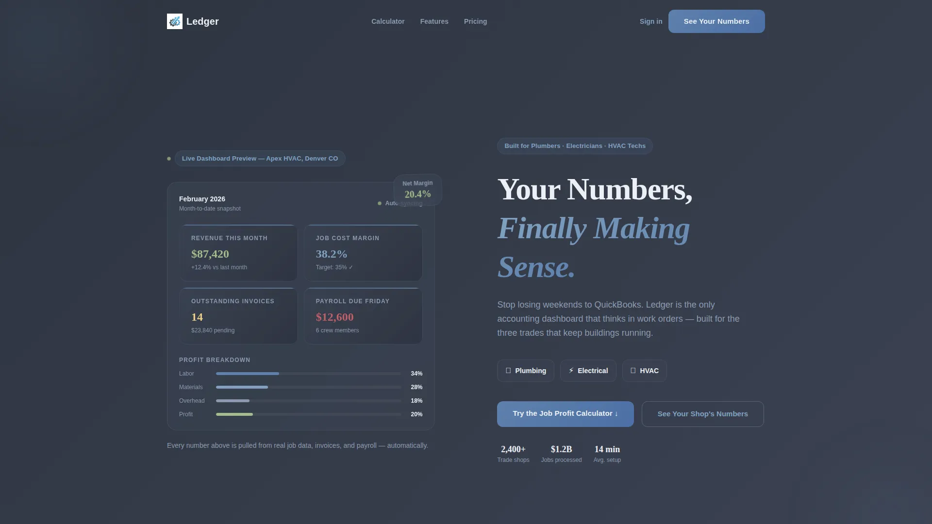 Accounting Operations Landing Page Template