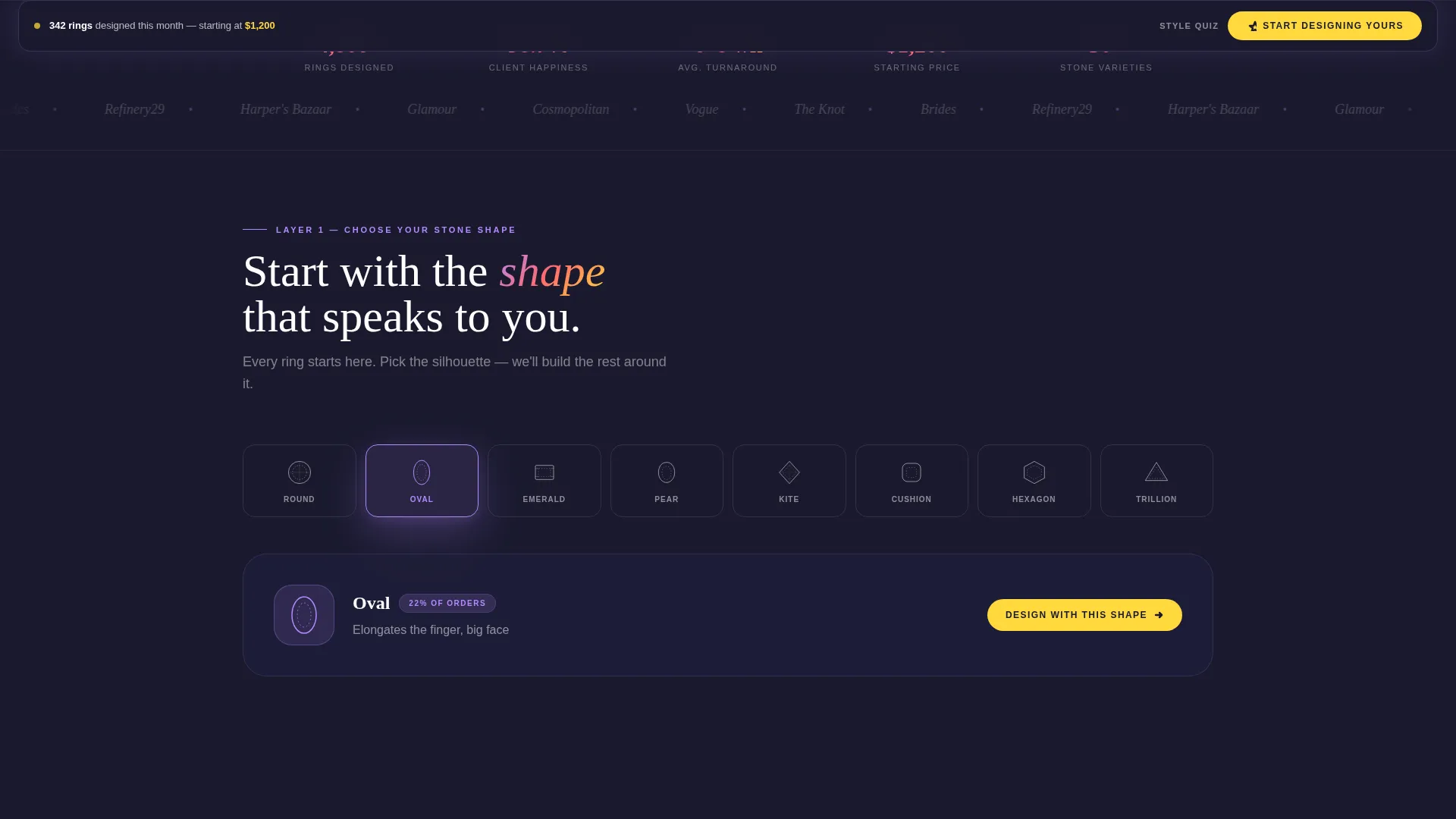 Custom Engagement Ring Landing Page Template