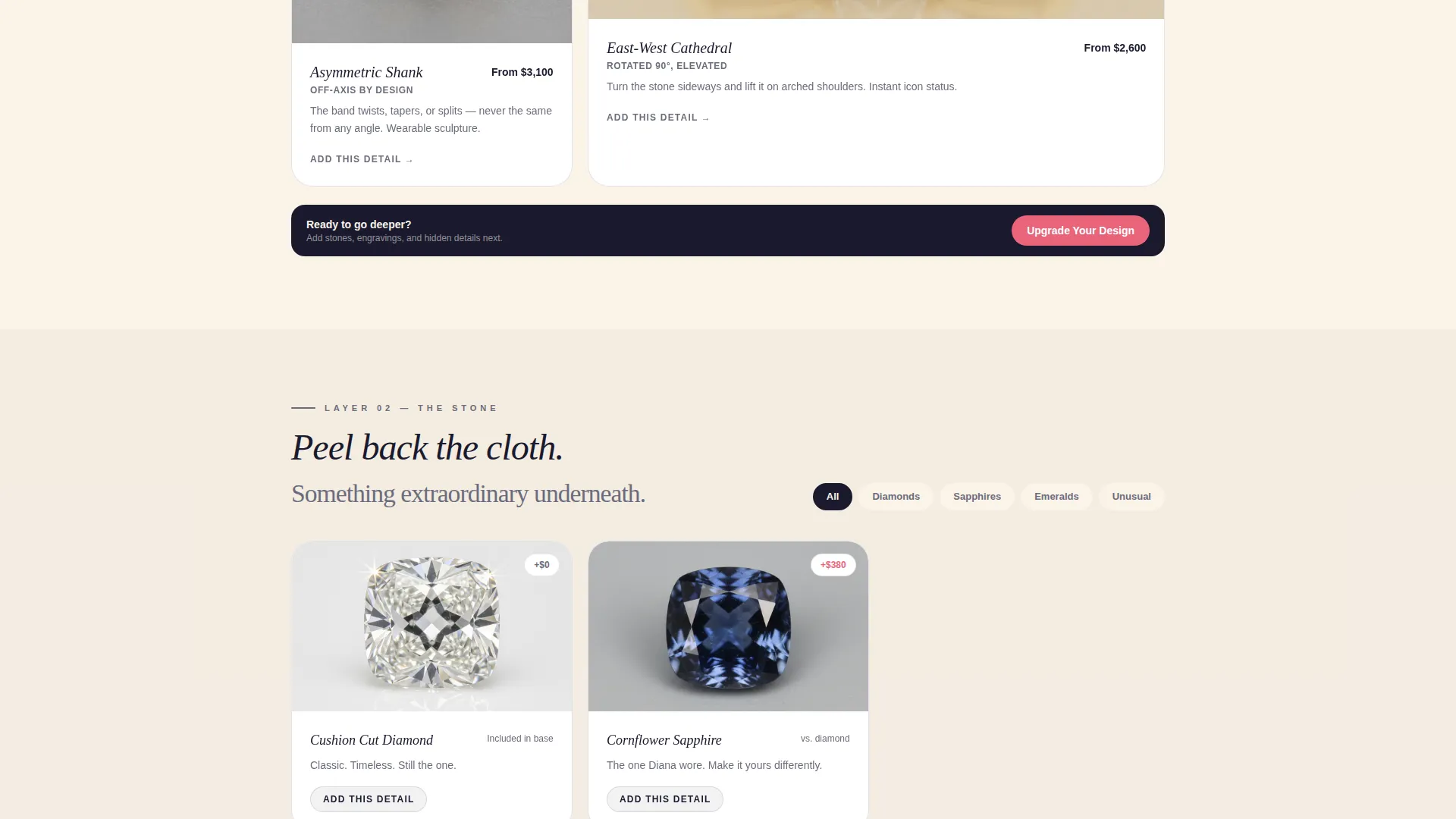 Custom Engagement Ring Landing Page Template