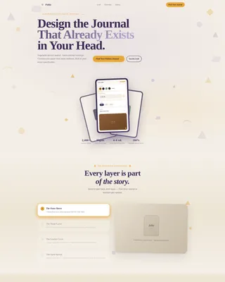 Artisan Leather Journal Landing Page Template