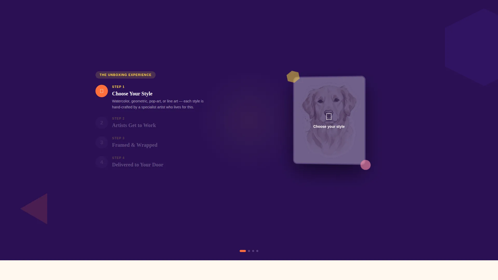 Playful Pet Portrait Landing Page Template
