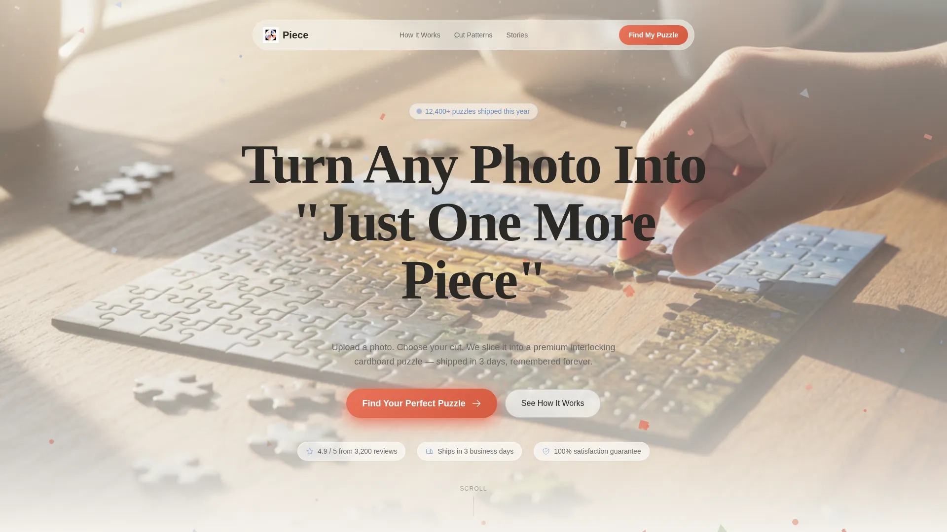 Playful Custom Puzzle Landing Page Template