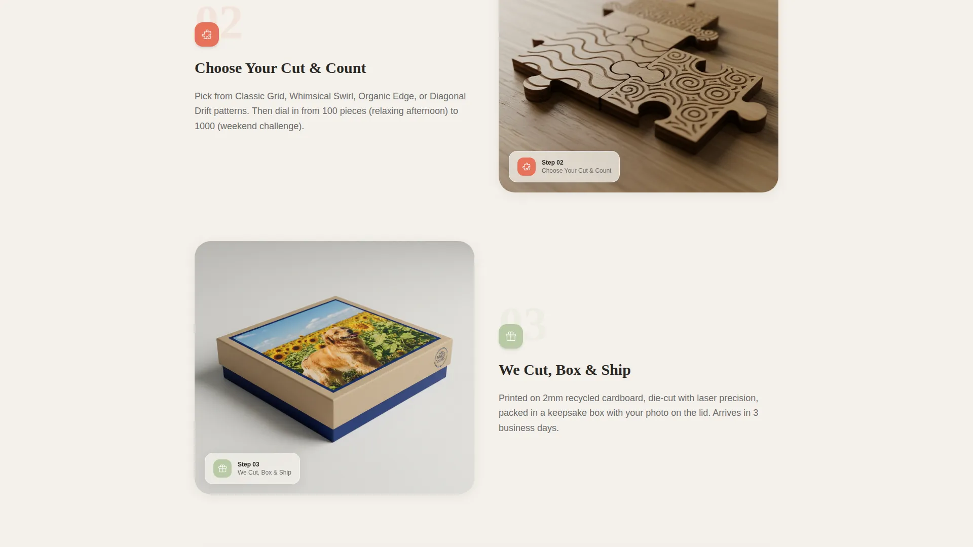 Playful Custom Puzzle Landing Page Template
