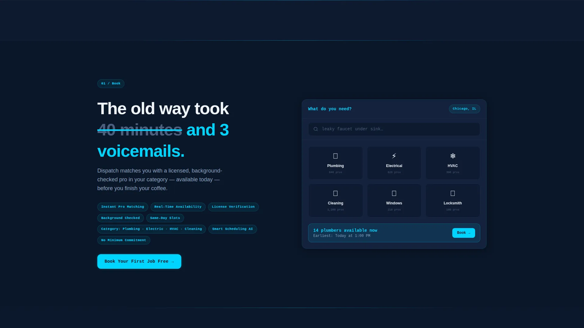 Home Services Booking App Landing Page Template