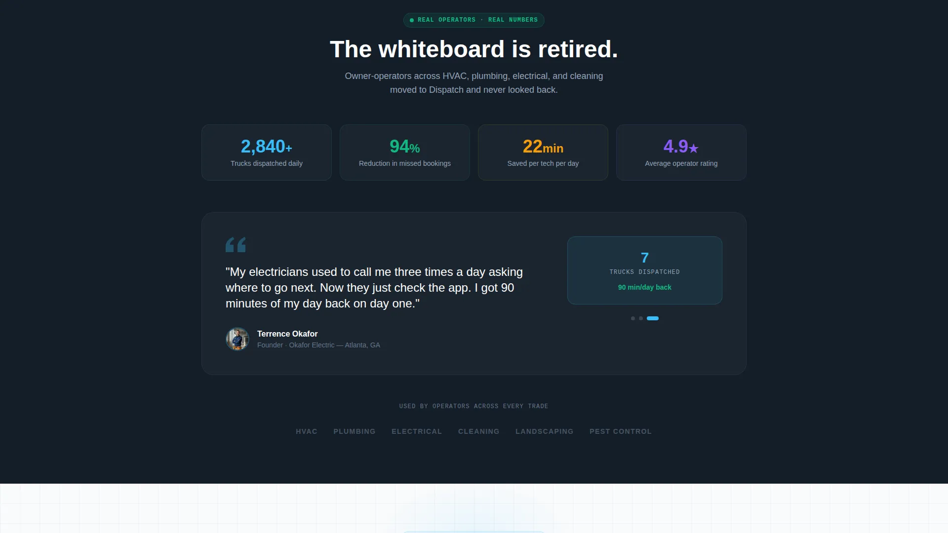 Field Service Landing Page Template