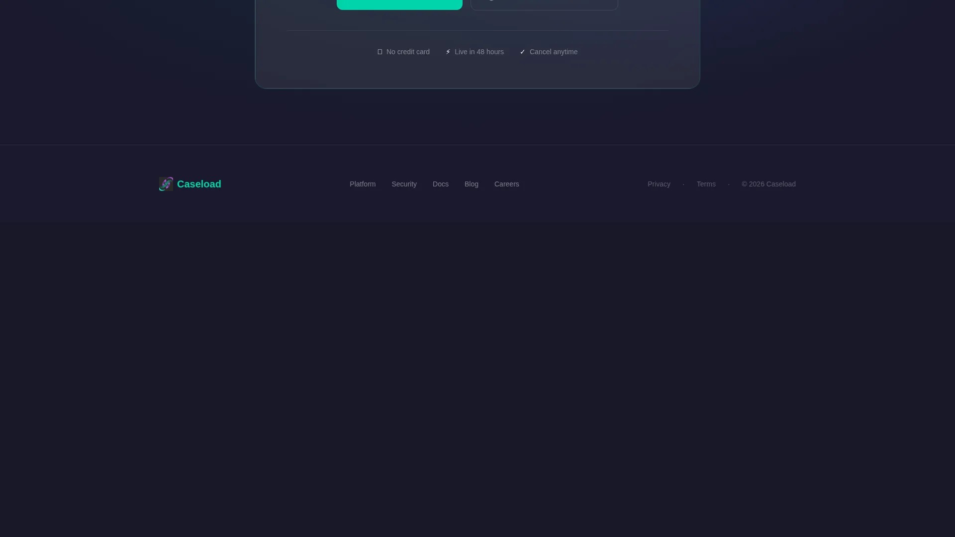 Home Services Case Management Landing Page