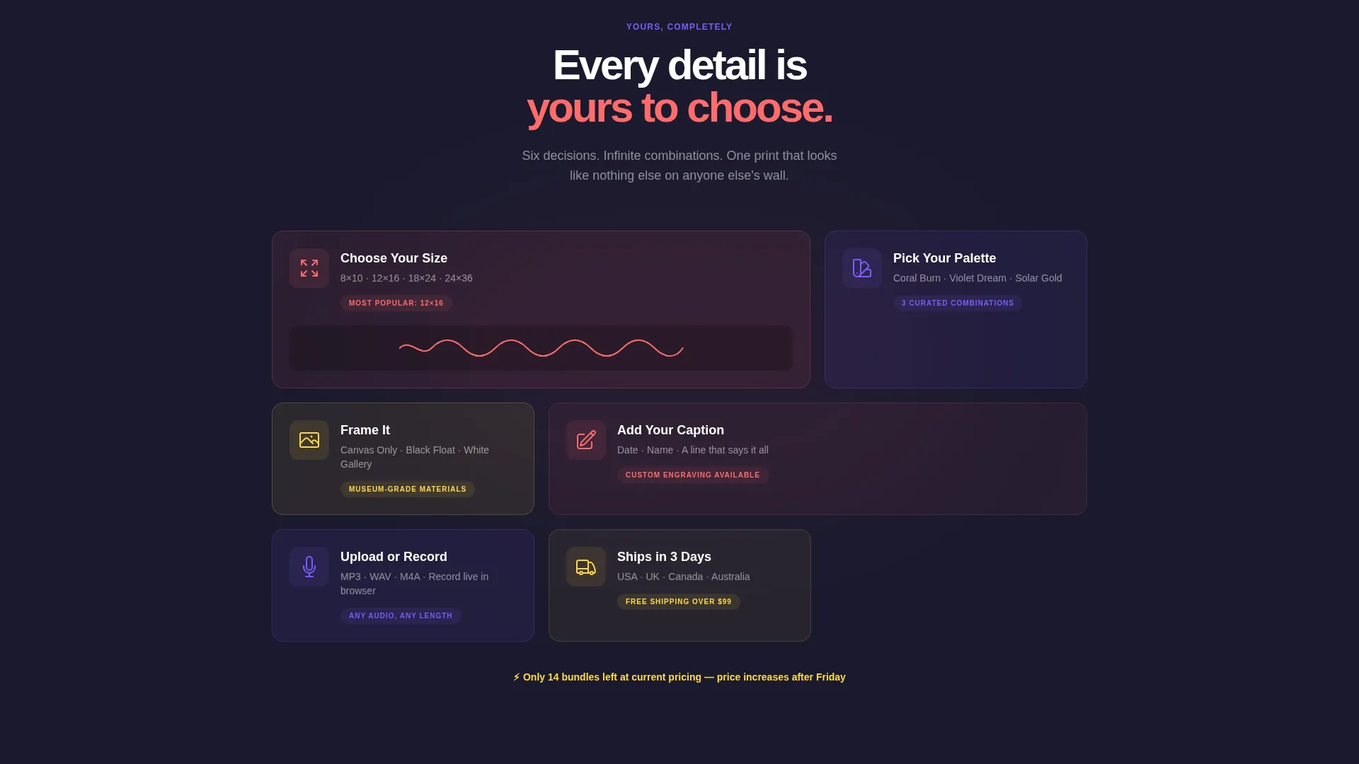 Custom Sound Wave Art Landing Page Template