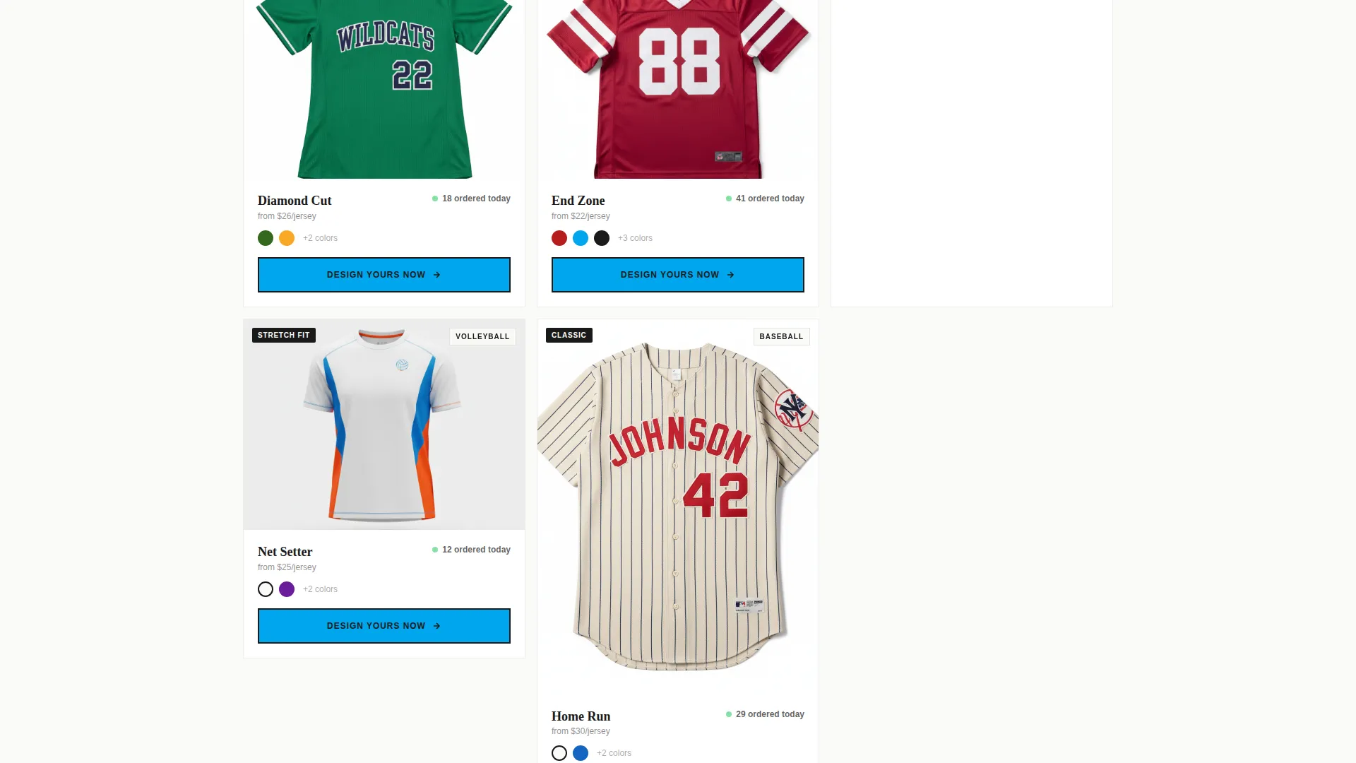 Bold Custom Sports Jersey Landing Page Template