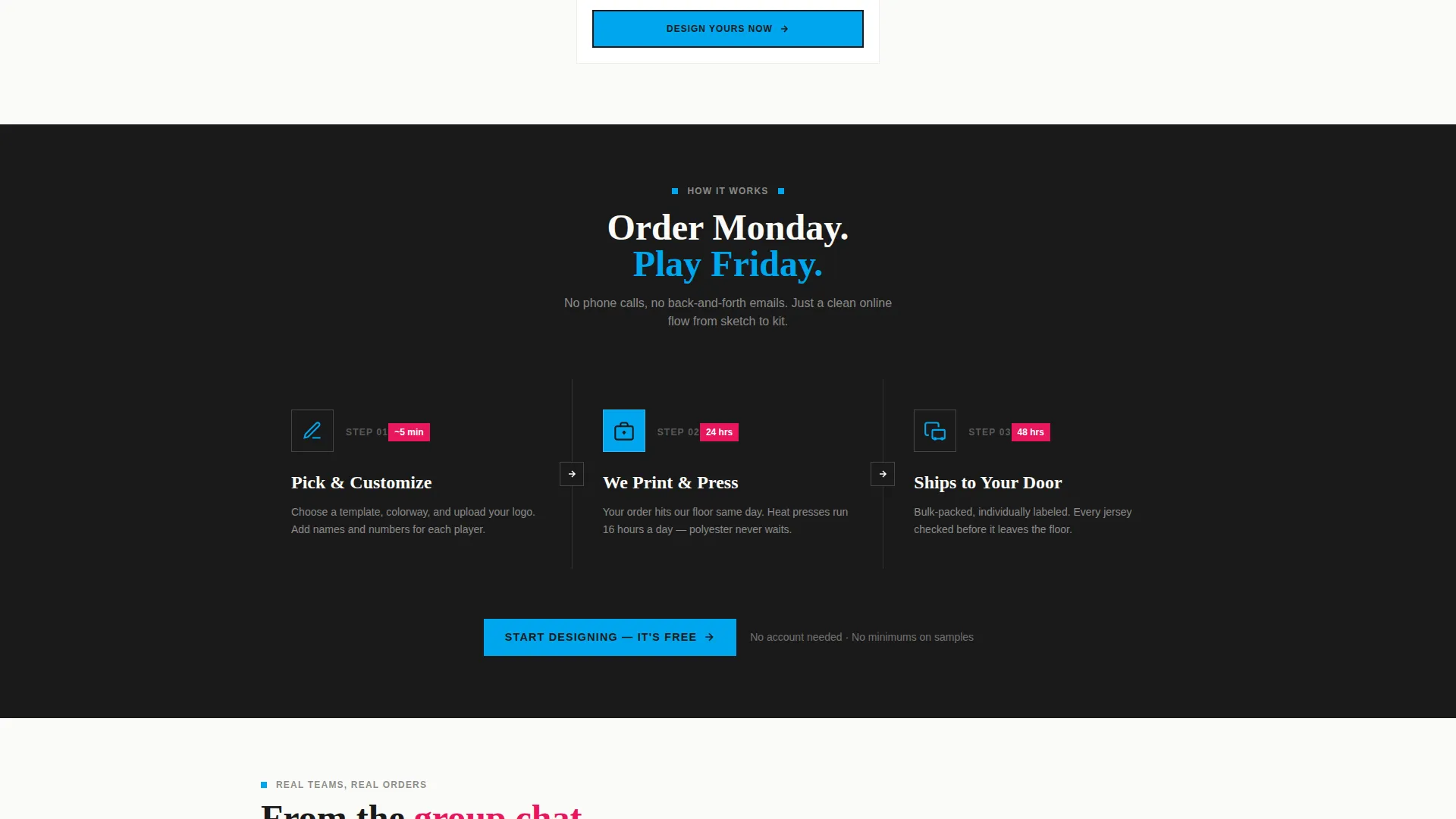 Bold Custom Sports Jersey Landing Page Template