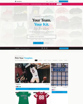 Bold Custom Sports Jersey Landing Page Template